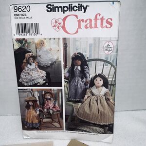 Simplicity Pattern 9620 ©1995 Vintage 25" Doll & Clothes Elaine Heigl Uncut